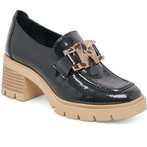 Dolce Vita Harold Midnight Patent Leather Chunky lug Heel‎ Size 9